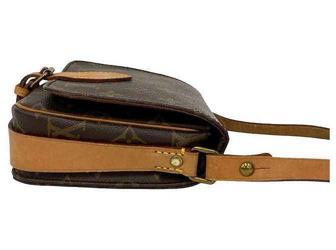 Mini borsa a tracolla Louis Vuitton Cartouchiere Monogram Marrone Bronzo - vista 7