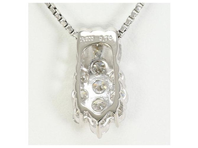 Autre Marque Collana in platino Pt900 Pt850 con diamanti Argento - vista 3