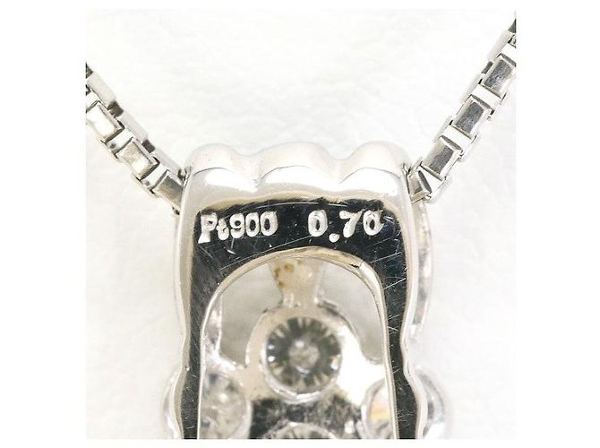 Autre Marque Collana in platino Pt900 Pt850 con diamanti Argento - vista 4