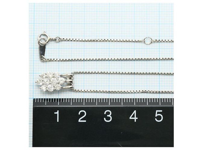 Autre Marque Collana in platino Pt900 Pt850 con diamanti Argento - vista 5