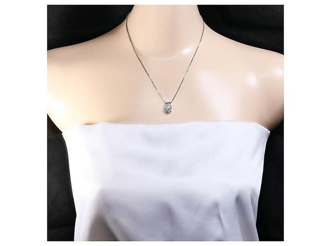 Autre Marque Collana in platino Pt900 Pt850 con diamanti Argento - vista 6
