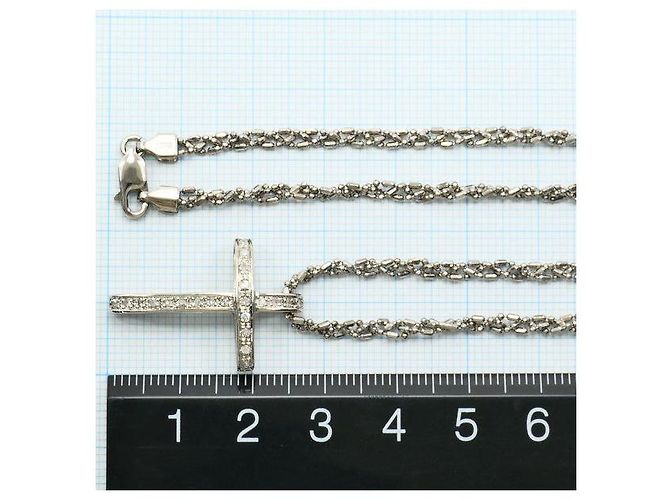 Autre Marque Collana in oro bianco 14K e diamanti Argento - vista 5