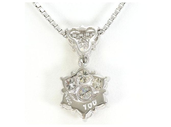 Autre Marque Collana in platino PT900 PT850 Platinum con diamante Argento - vista 3