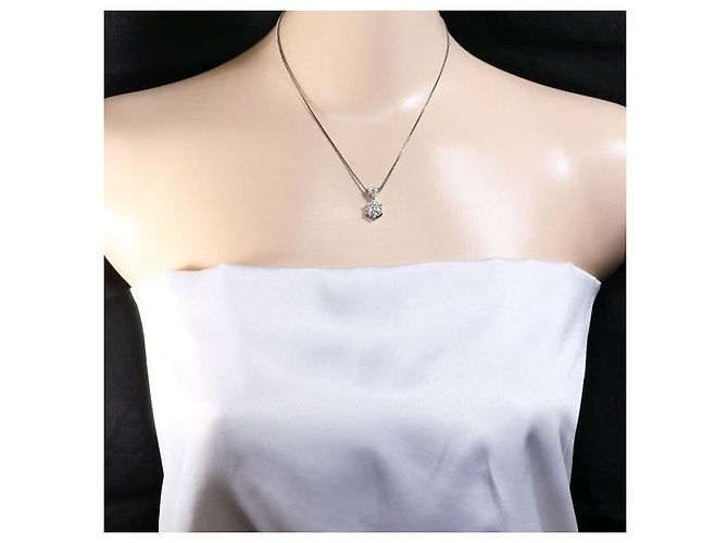 Autre Marque Collana in platino PT900 PT850 Platinum con diamante Argento - vista 6