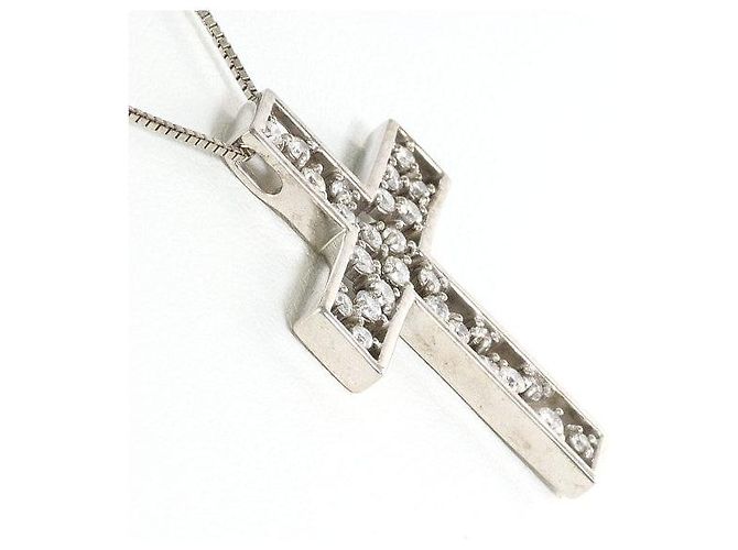 Autre Marque Collana in oro bianco Au750 e diamanti Argento - vista 2