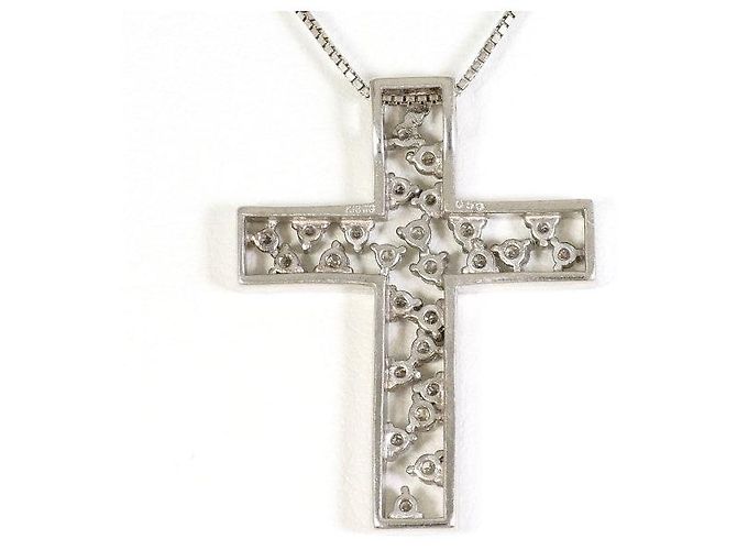 Autre Marque Collana in oro bianco Au750 e diamanti Argento - vista 3