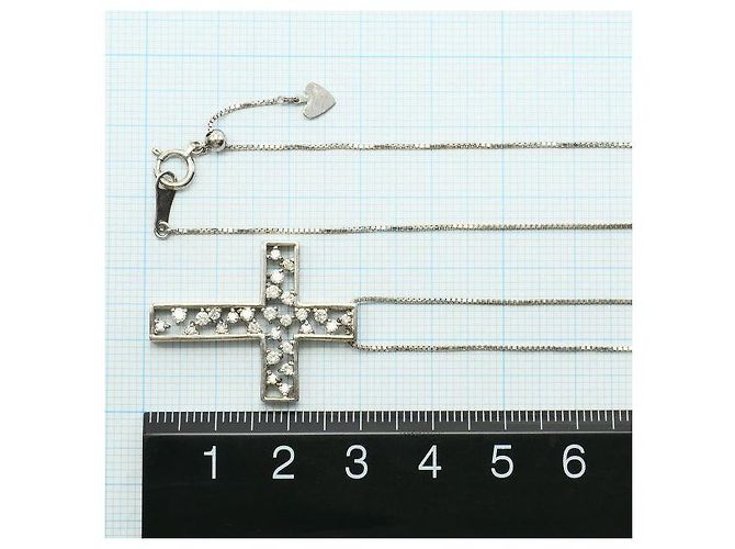 Autre Marque Collana in oro bianco Au750 e diamanti Argento - vista 5