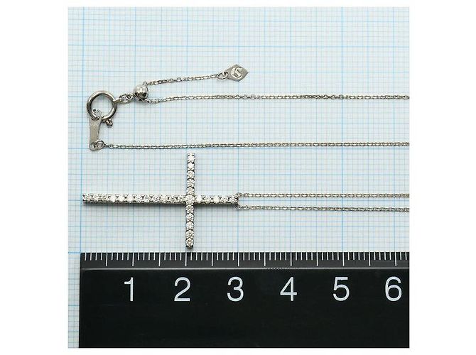 Autre Marque Collana in oro bianco Au750 e diamanti Argento - vista 5