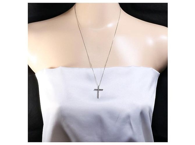 Autre Marque Collana in oro bianco Au750 e diamanti Argento - vista 6