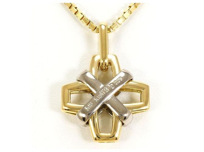 Autre Marque Collana in oro giallo e bianco Au750 con diamanti D'oro - vista 3