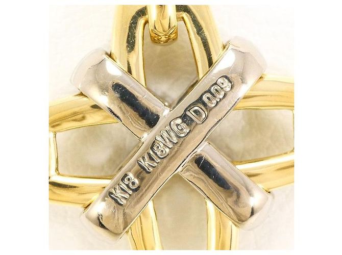Autre Marque Collana in oro giallo e bianco Au750 con diamanti D'oro - vista 4