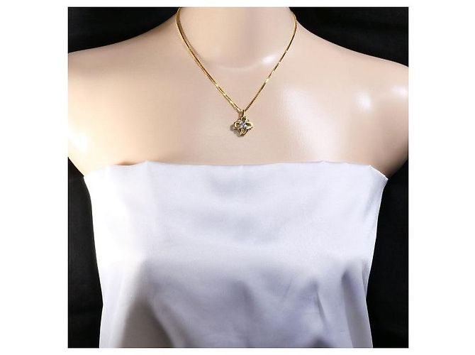 Autre Marque Collana in oro giallo e bianco Au750 con diamanti D'oro - vista 6