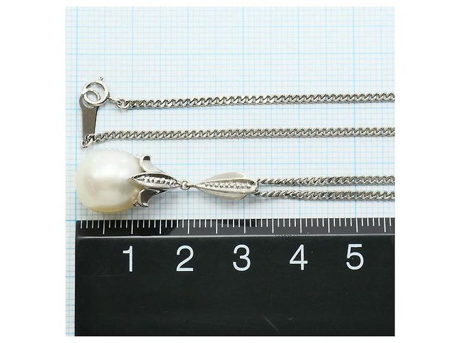 Autre Marque Collana di Perle del Mare del Sud in Pt900 Pt850 Bianco - vista 5