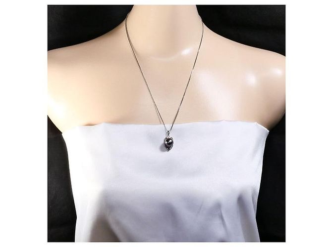 Autre Marque Collana con perla nera e diamanti in Pt900 Pt850 Nero - vista 6