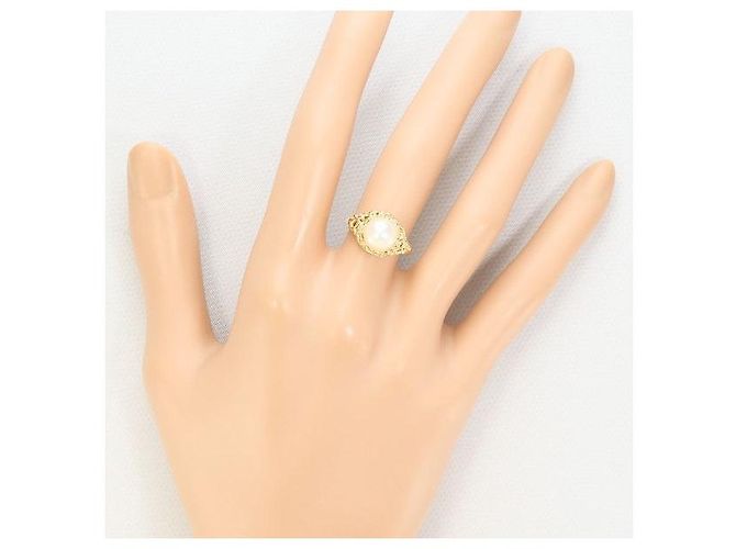 Autre Marque K14 Gelbgold-Perlenring Golden - Ansicht 5