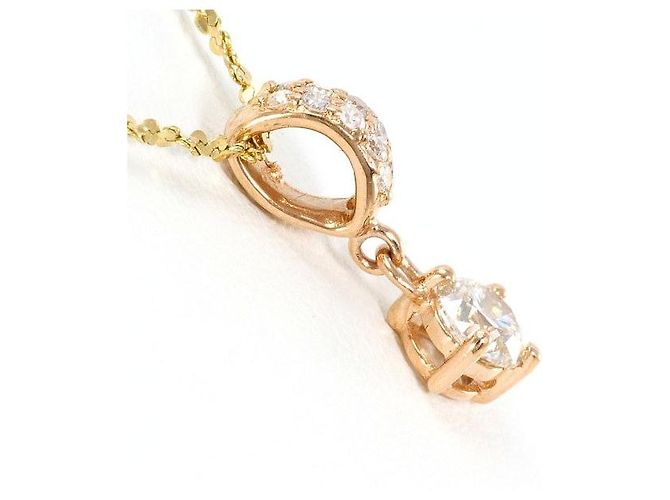 Autre Marque Collana in oro giallo e oro rosa K14 con diamanti D'oro - vista 2