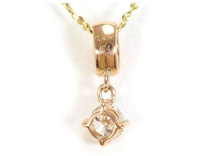 Autre Marque Collana in oro giallo e oro rosa K14 con diamanti D'oro - vista 3