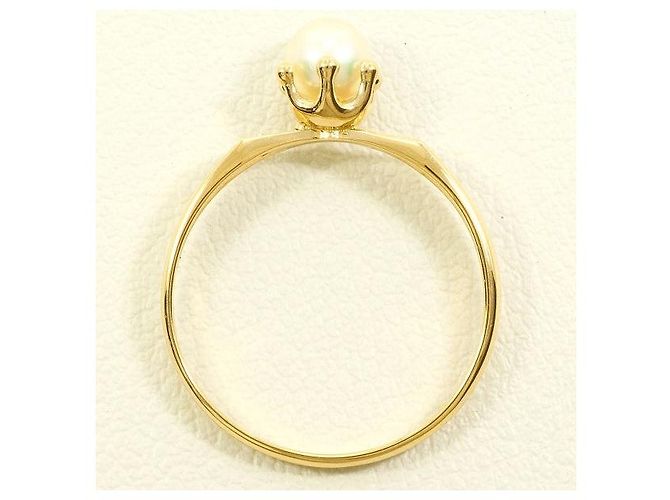 Autre Marque Perlen-Diamant-Ring Au750 Golden - Ansicht 2