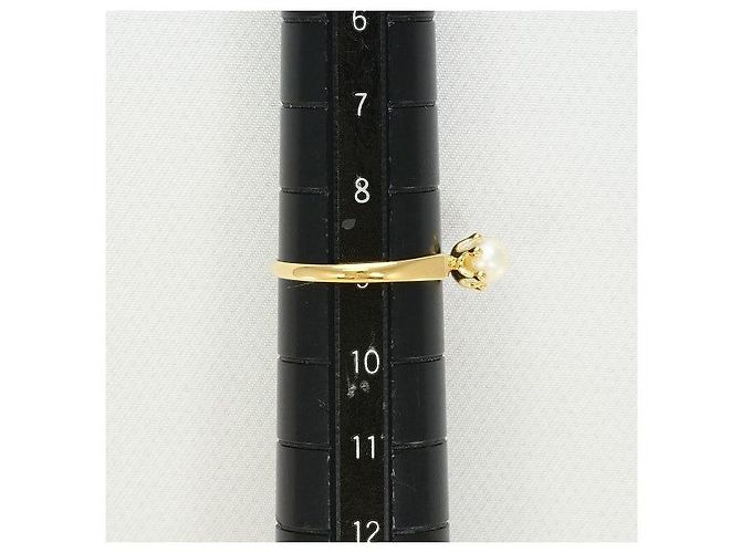 Autre Marque Perlen-Diamant-Ring Au750 Golden - Ansicht 6