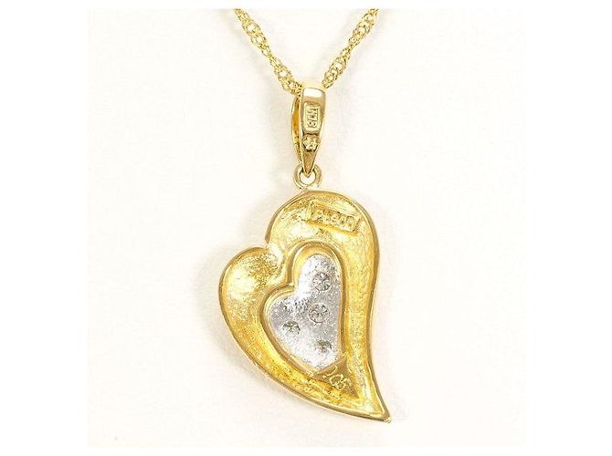 Autre Marque Collana in platino Pt900 e oro giallo K18YG con diamanti Argento - vista 3