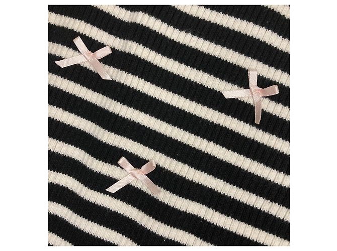 Autre Marque FURFUR Gestreifter Strickpullover Schwarz - Ansicht 5