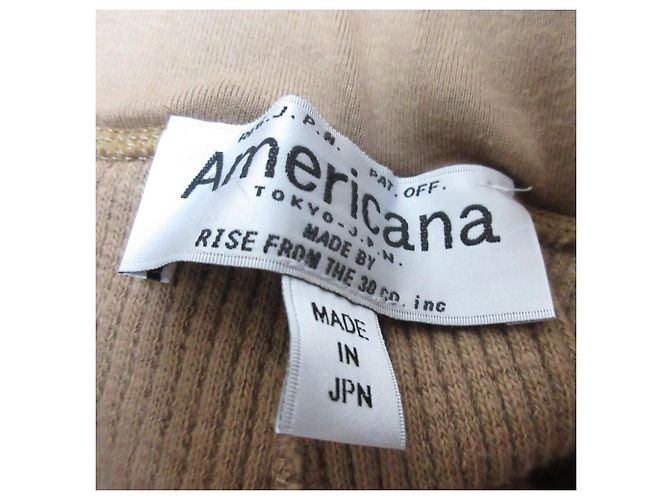 Autre Marque Pantalone Flare in Waffle Termico Americana Marrone - vista 5