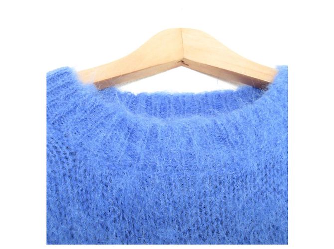 Autre Marque Kurzer Strickpullover mit Haarstruktur URBAN RESEARCH ROSSO Blau - Ansicht 3