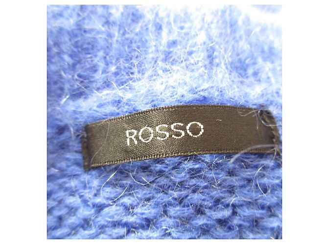 Autre Marque Kurzer Strickpullover mit Haarstruktur URBAN RESEARCH ROSSO Blau - Ansicht 7