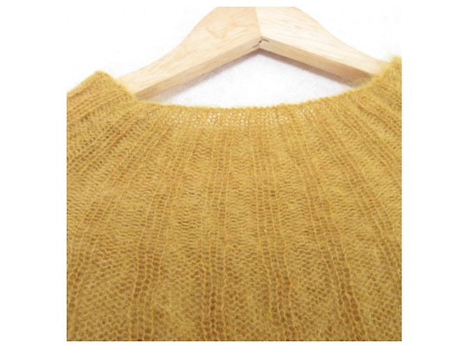 Autre Marque LE CIEL BLEU Mohair Rollkragen-Strickpullover Gelb - Ansicht 3