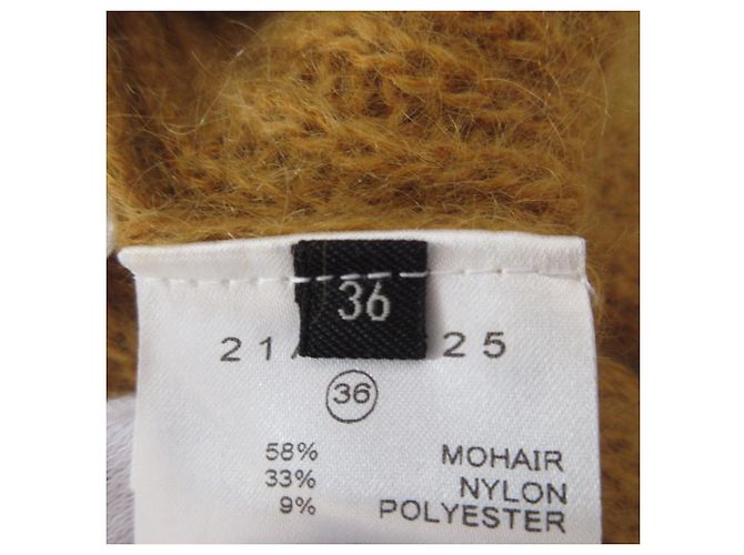 Autre Marque LE CIEL BLEU Mohair Rollkragen-Strickpullover Gelb - Ansicht 9