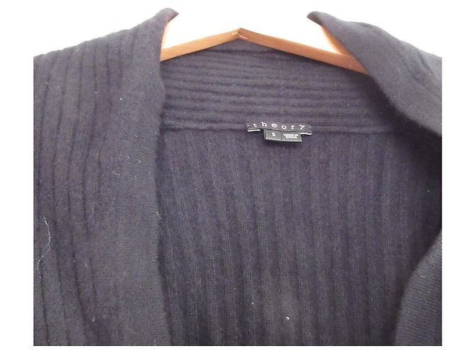 Cardigan in cashmere Theory Nero - vista 3