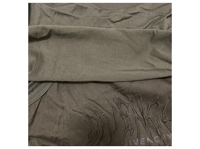 T-shirt con grafiche sovrapposte Givenchy Nero Verde Cachi - vista 4