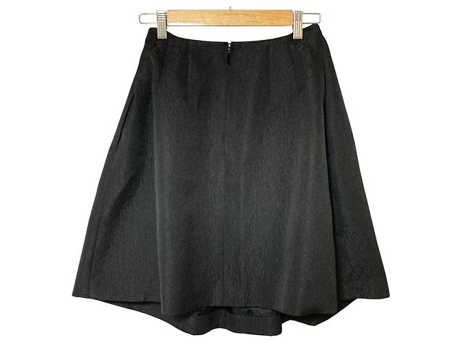 Autre Marque Falda Rene TISSUE de tejido italiano con bordados Negro - vista 2