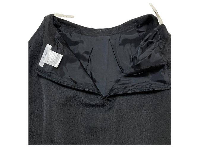 Autre Marque Falda Rene TISSUE de tejido italiano con bordados Negro - vista 3