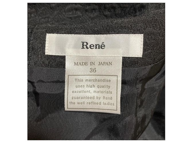 Autre Marque Falda Rene TISSUE de tejido italiano con bordados Negro - vista 4