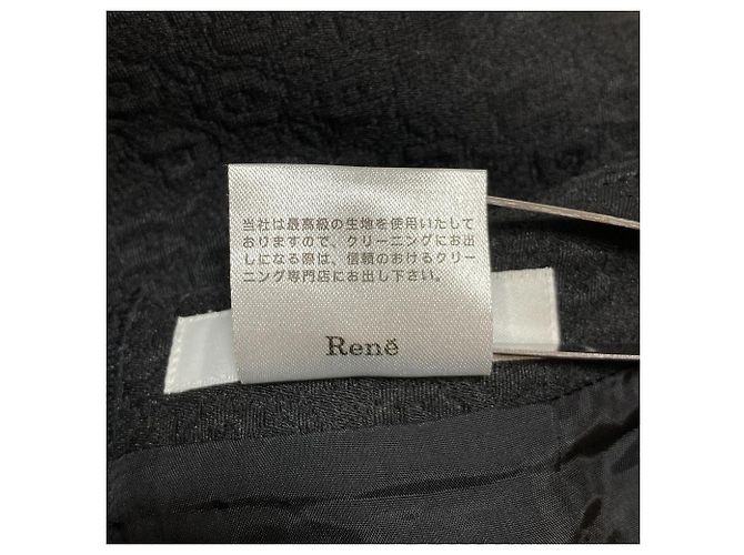 Autre Marque Falda Rene TISSUE de tejido italiano con bordados Negro - vista 5