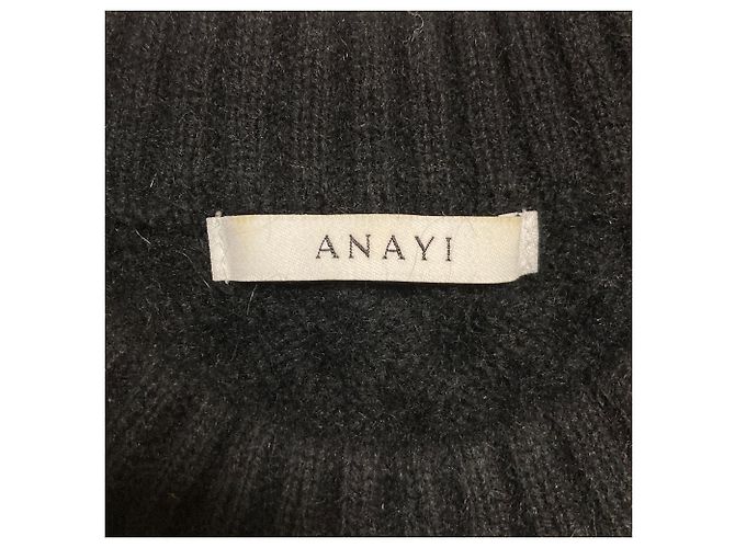 Autre Marque ANAYI Angora Strickpullover Schwarz - Ansicht 4