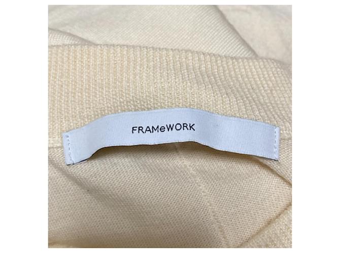 Autre Marque Wollstrickpullover FRAMeWORK Weiß - Ansicht 4