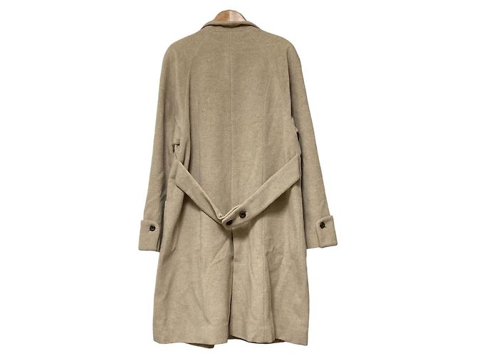Autre Marque Abrigo largo de lana de angora WAKO Beige - vista 3
