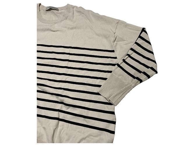 Autre Marque Top de punto con bordes UNFILO Negro Beige - vista 3