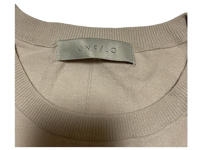 Autre Marque Top de punto con bordes UNFILO Negro Beige - vista 4