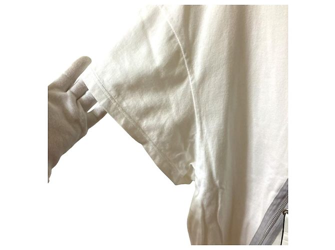 Autre Marque Top oversized com design de zíper LIMI feu Branco - vista 3