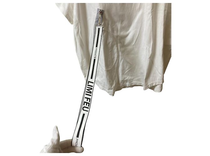 Autre Marque Top oversized com design de zíper LIMI feu Branco - vista 4