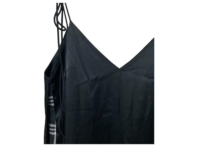 Autre Marque Satinkleid LE CIEL BLEU Schwarz - Ansicht 3