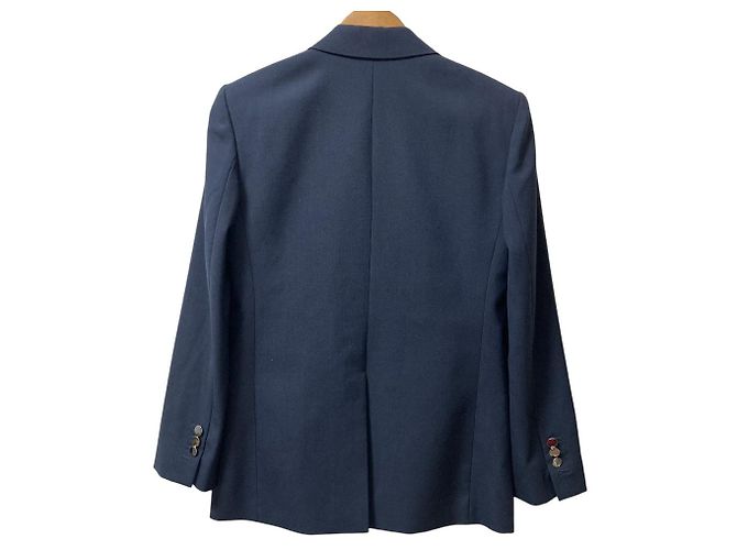 theory OXFORD WOOL BOXY DB JKT Chaqueta de lana Azul Azul marino - vista 3