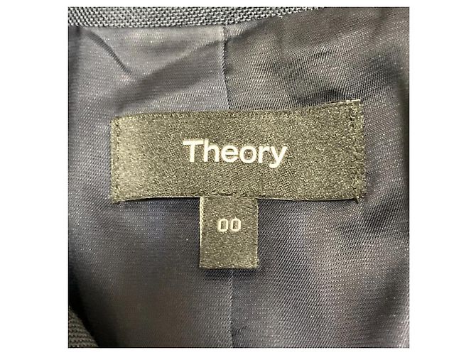 theory OXFORD WOOL BOXY DB JKT Chaqueta de lana Azul Azul marino - vista 4