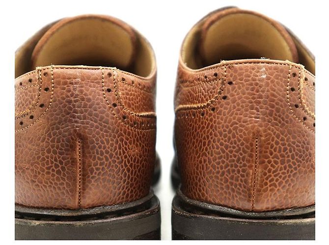 Scarpe derby brogue in pelle granulata Paraboot Marrone - vista 15