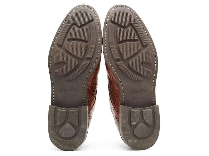 Scarpe derby brogue in pelle granulata Paraboot Marrone - vista 9