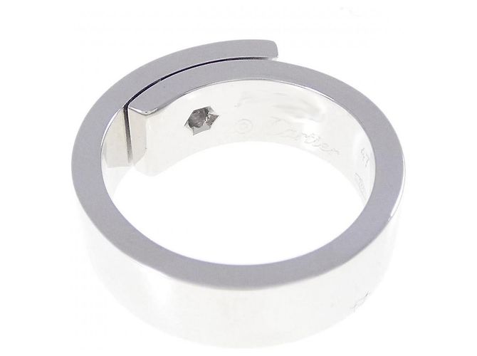 Anello Cartier Anniversary 750 White Gold Diamond Ring Size 7 Argento - vista 3