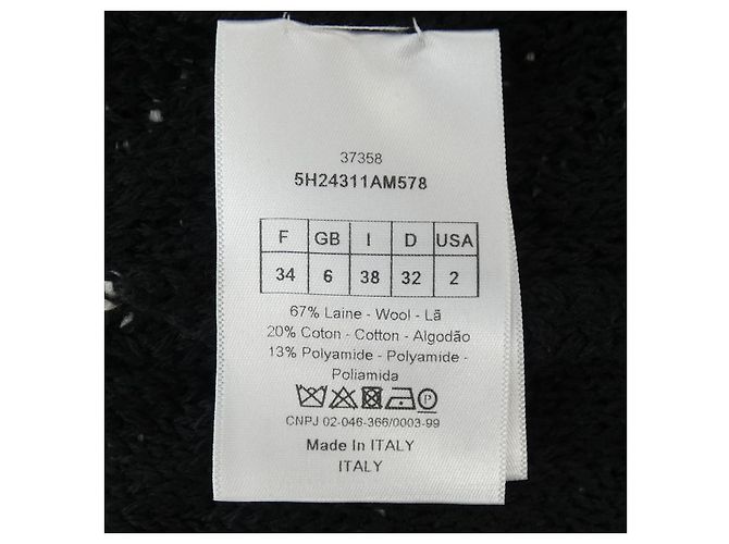 Gonna Christian Dior Nero Bianco - vista 3